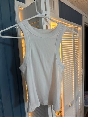 Old Navy White Ribbed Tank Top